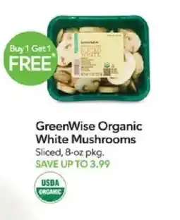 Publix GreenWise Organic White Mushrooms offer