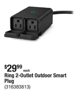 The Home Depot Ring 2-outlet outdoor smart plug offer