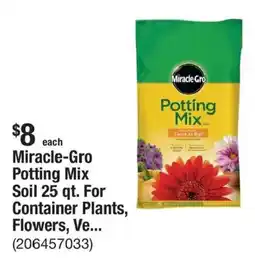 The Home Depot Miracle-Gro Potting Mix Soil offer