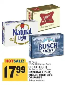 Food Lion Busch Light, Natural Light, Miller High Life or Pabst offer