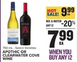 Food Lion Apothic or Clearwater Cove Wine offer