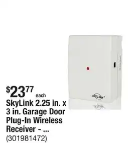 The Home Depot SkyLink garage door plug-in wireless receiver offer