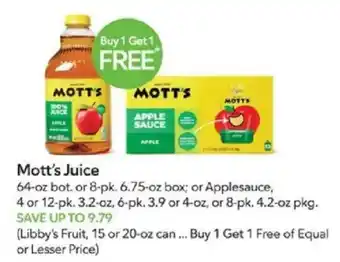 Publix Mott's Juice offer