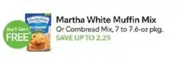 Publix Martha White Muffin Mix or Cornbread Mix offer