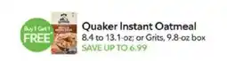 Publix Quaker instant oatmeal offer