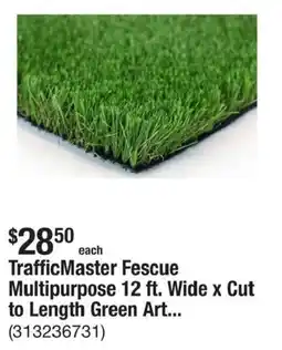 The Home Depot Trafficmaster fescue offer