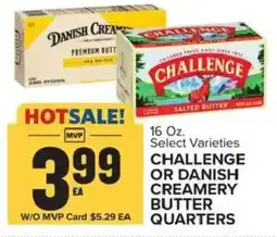 Food Lion Challenge or Danish Creamery butter quarters offer