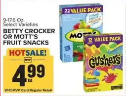 Food Lion Betty Crocker or Mott's Fruit Snacks offer