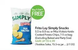 Publix Frito Lay Simply Snacks offer