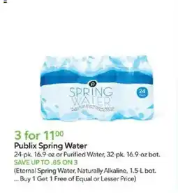 Publix Publix spring water offer