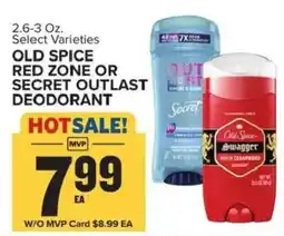 Food Lion Old Spice or Secret Deodorant offer