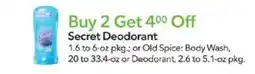 Publix Secret Deodorant offer
