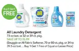 Publix All Laundry Detergent offer