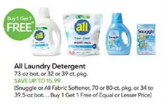 Publix All Laundry Detergent offer