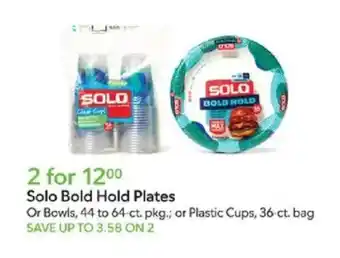 Publix Solo Bold Hold Plates offer