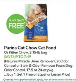 Publix Purina Cat Chow Cat Food offer