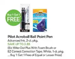 Publix Pilot Acroball Ball Point Pen offer