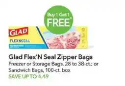 Publix Glad Flex'n Seal Zipper Bags offer