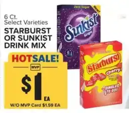 Food Lion Starburst or Sunkist drink mix offer