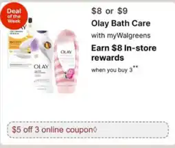 Walgreens Olay Bath Care offer