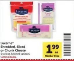 Vons Lucerne shredded, sliced or chunk cheese offer