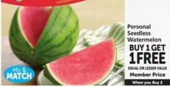 Vons Personal Seedless Watermelon offer