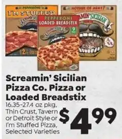 Sentry Screamin' Sicilian Pizza Co. Pizza or Loaded Breadstix offer