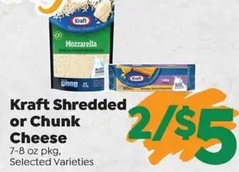 Sentry Kraft shredded or chunk cheese offer