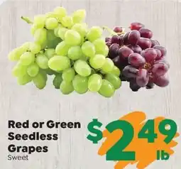 Sentry Red or Green Seedless Grapes offer