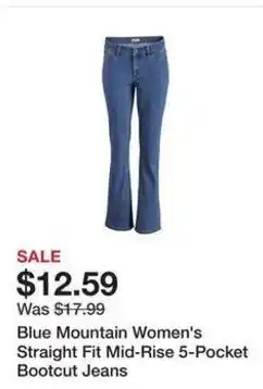 Tractor Supply Company Blue Mountain Women's Straight Fit Mid-Rise 5-Pocket Bootcut Jeans offer
