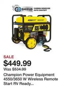 Tractor Supply Company Champion Power Equipment 4550/3650 W Wireless Remote Start RV Ready offer