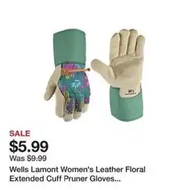 Tractor Supply Company Wells Lamont Women's Leather Floral Extended Cuff Pruner Gloves offer