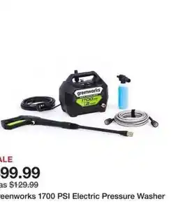 Tractor Supply Company Greenworks 1700 PSI Electric Pressure Washer offer