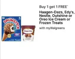 Walgreens Haagen-Dazs, Edy's, Nestle, Outshine or Oreo Ice Cream or Frozen Treats offer