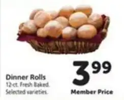 Vons Dinner Rolls offer