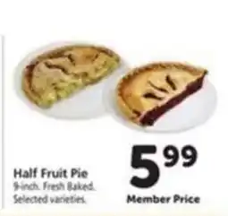 Vons Half Fruit Pie offer