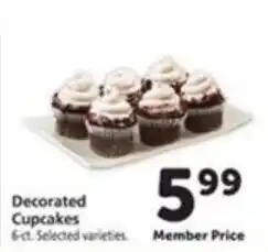 Vons Decorated Cupcakes offer