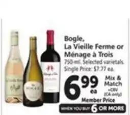 Vons Bogle La Vieille Ferme or Menage a Trois offer