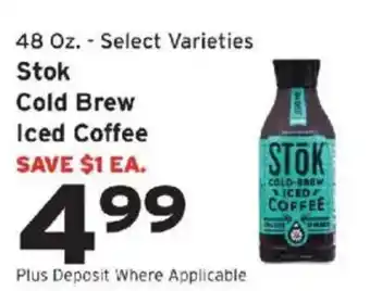 Hannaford Stok cold brew iced coffee offer