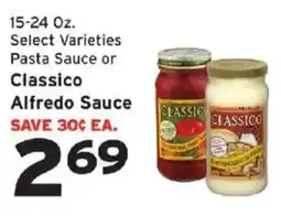 Hannaford Classico pasta sauce or alfredo sauce offer