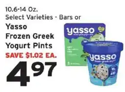 Hannaford Yasso Frozen Greek Yogurt Pints offer
