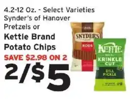Hannaford Snyder's of Hanover Pretzels or Kettle Brand Potato Chips offer