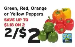 Hannaford Green, Red, Orange or Yellow Peppers offer