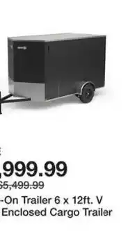 Tractor Supply Company On Trailer 6 x 12ft. V Enclosed Cargo Trailer offer