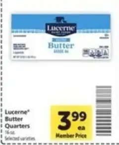 Vons Lucerne butter quarters offer