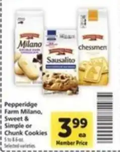 Vons Pepperidge Farm Milano, Sweet or Chunk Cookies offer