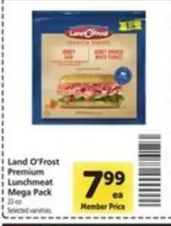 Vons Land O'Frost Premium Lunchmeat Mega Pack offer