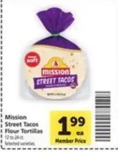 Vons Mission Street Tacos Flour Tortillas offer