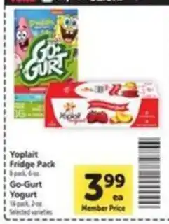 Vons Yoplait Go-Gurt Yogurt offer