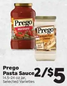 Sentry Prego pasta sauce offer